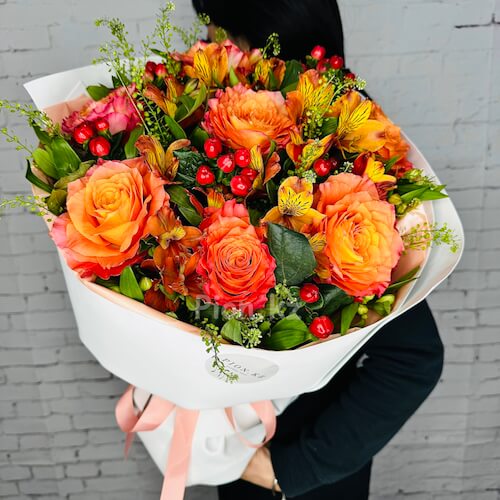 Bouquet "Bright Flame" - Делюкс