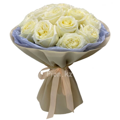 Букет из белых роз "Candlelight" - 9 роз