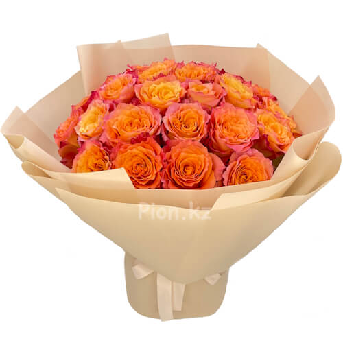 Букет из кенийских роз - 25 роз