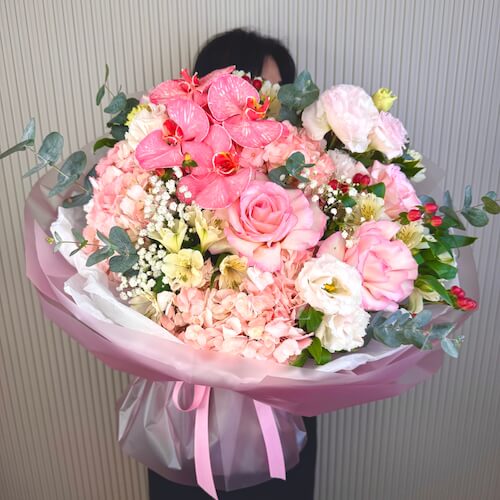 Букет "Розовый шёлк"