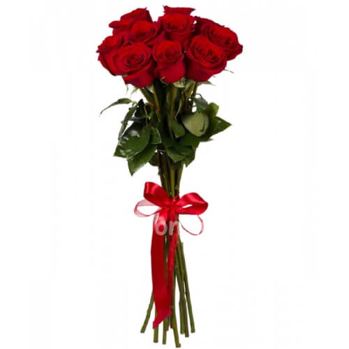 Букет из красных роз 110см - 11 роз