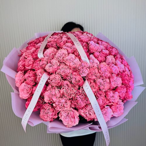 Охапка роз "Кантри-блюз" 60см - 101 роза