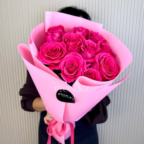 Голландские розы "Pink Floyd" 60см - 11 роз