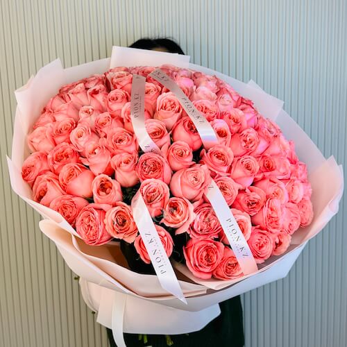 Bouquet of roses "Pink Expression" - 101 роза