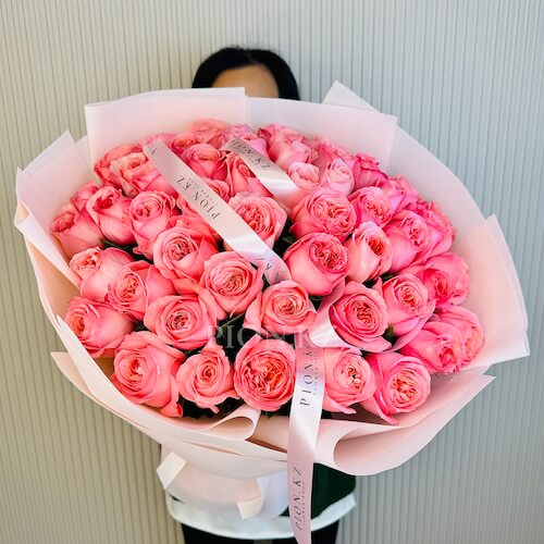 Букет из роз "Pink Expression" - 51 роза