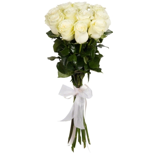 Букет из белых роз 90см - 11 роз